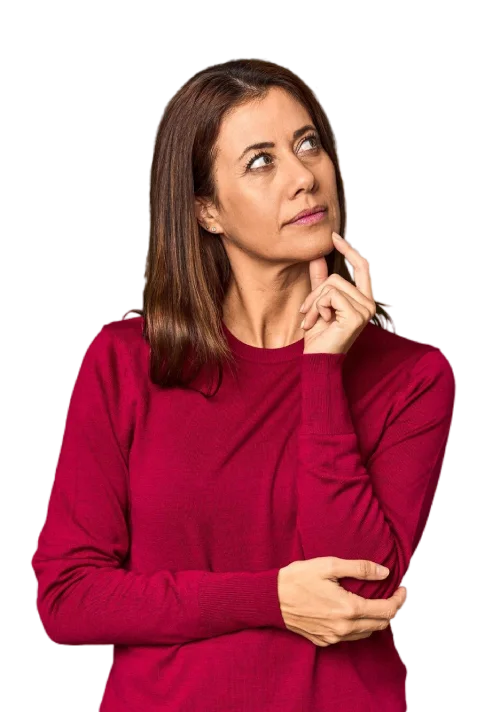 Mujer reflexionando sobre preguntas de pediatría